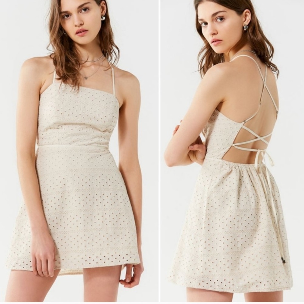 UO eyelet mini dress